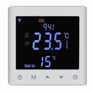 Termostat za talno gretje - ogrevanje WiFi digitalni + talni senzor vključen, nastavljiv na daljavo